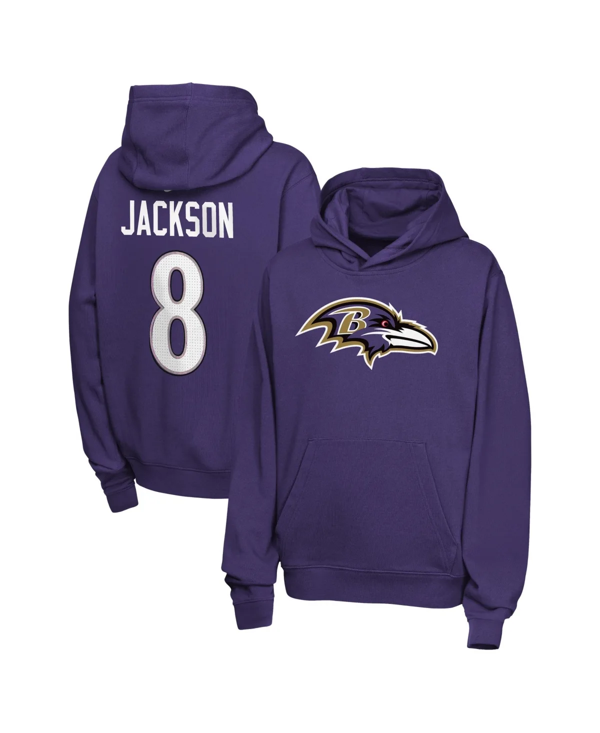 Baltimore Ravens Lamar Jackson Long-Sleeve Pullover Hoodie by Nike