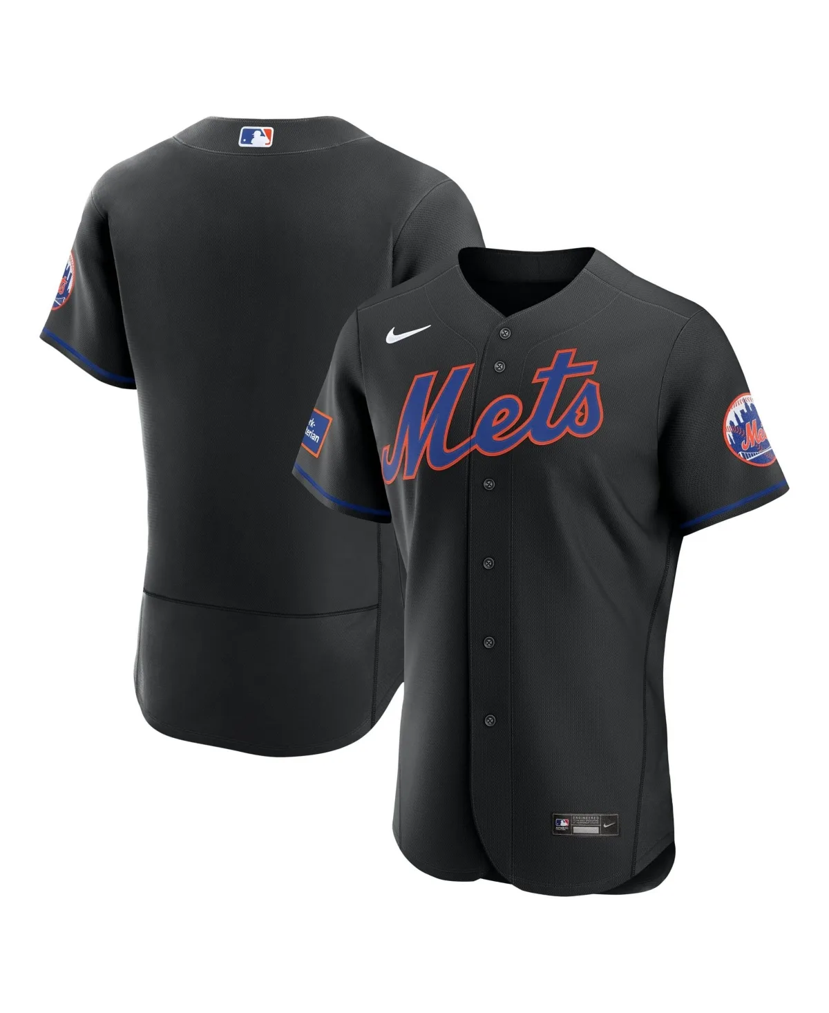 New York Mets Alternate Sponsor Patch Authentic Jersey by Nike