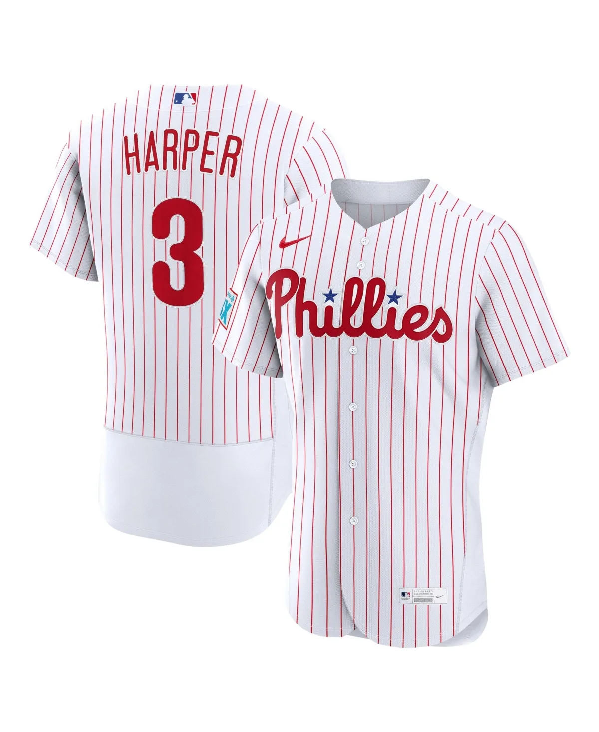 Bryce Harper Philadelphia Phillies Home Authentic Sponsor Patch Jersey by Nike