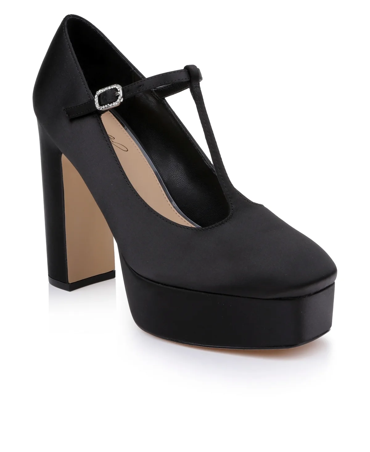 Jewel Badgley Mischka Banks Square Toe Block Heel Platform Pumps by Badgley Mischka