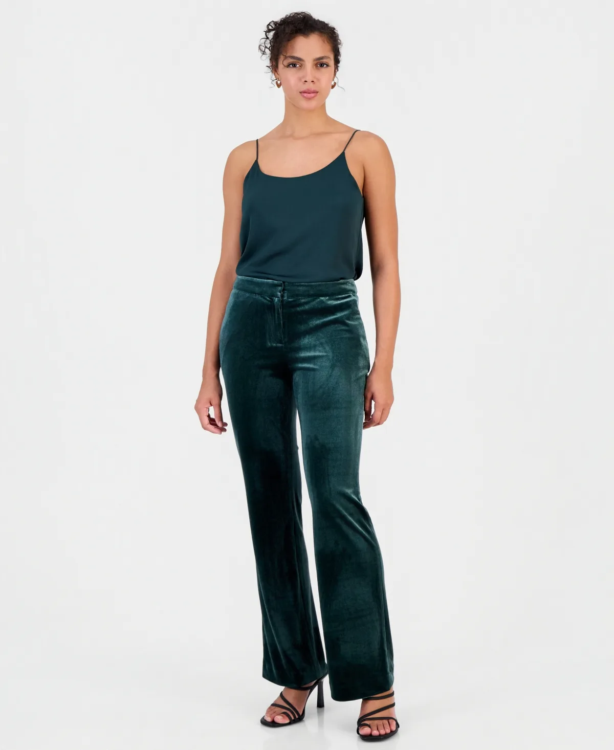 Velvet Flare-Leg Pants by Bar III