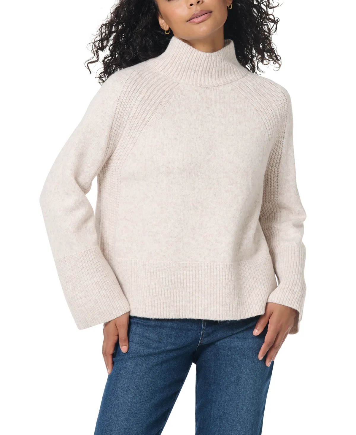 Constance Long-Sleeve Mock-Neck Loose-Fit Sweater by Gloria Vanderbilt