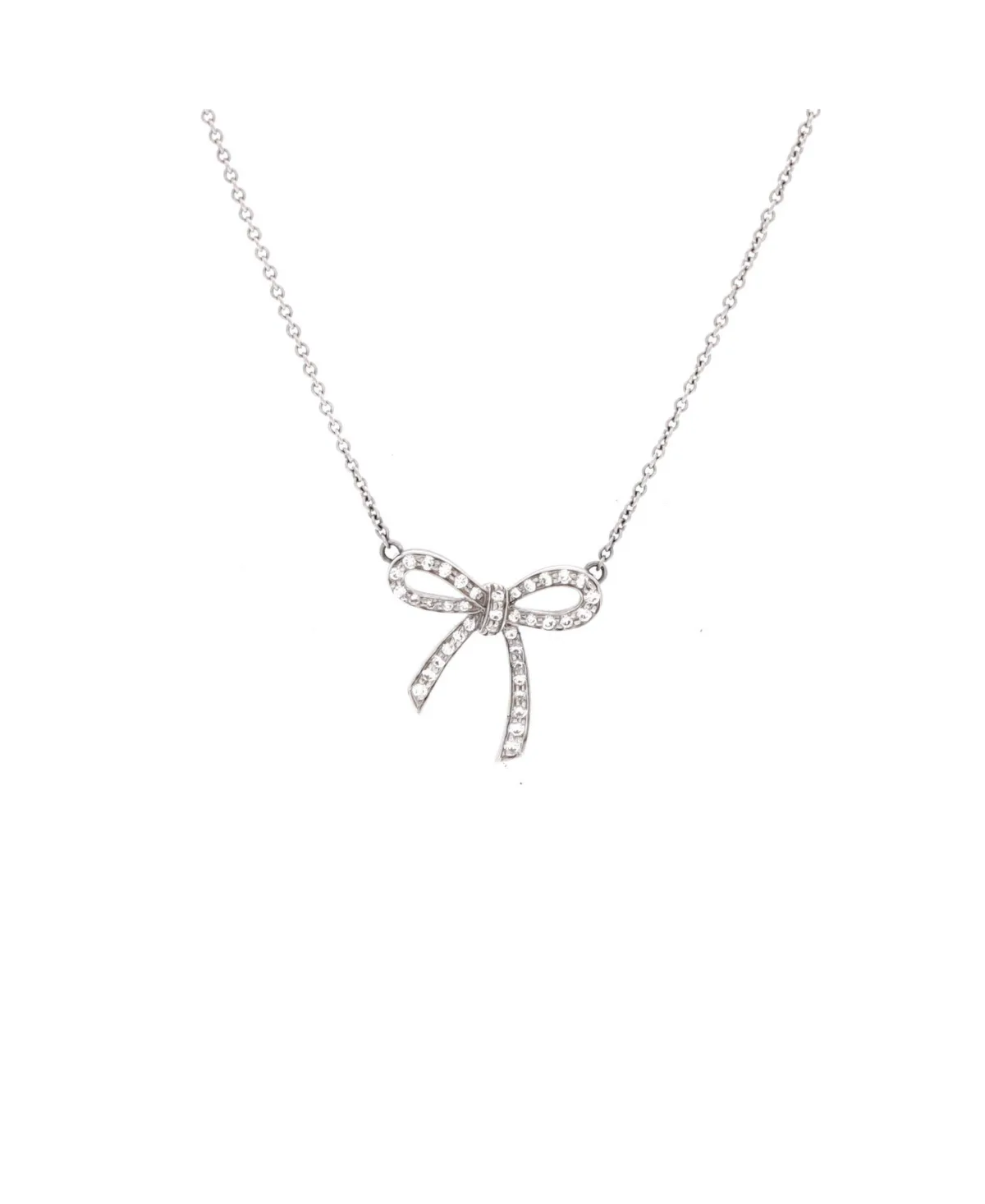 Pre-Owned Tiffany and Co Bow Pendant Necklace by Tiffany & Co.