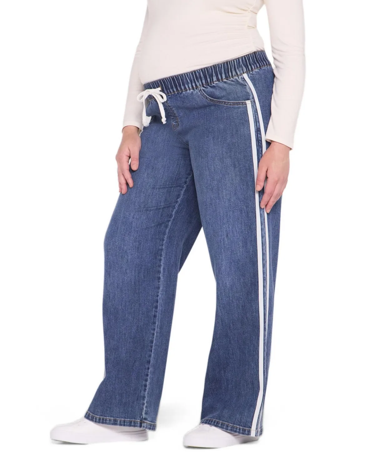 Drawstring Pull on Wide Leg Pant by Motherhood Maternity