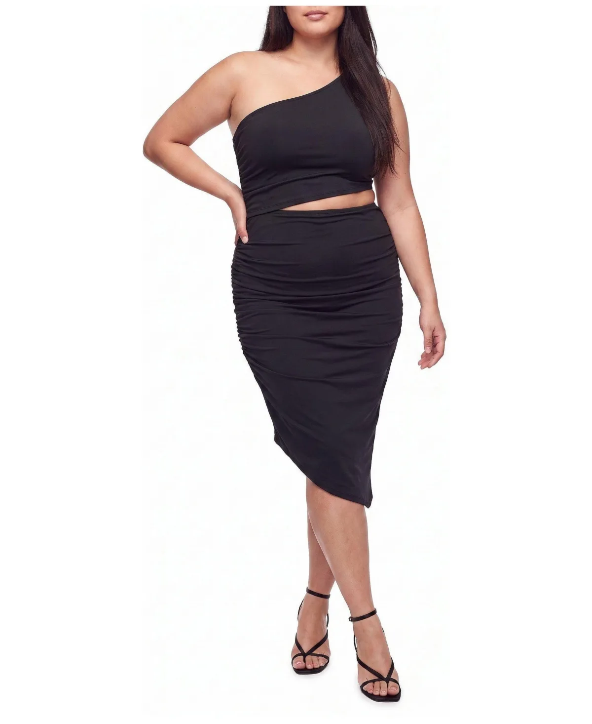 Studio One-Shoulder Cut-Out Body-Con Midi Dress by Torrid