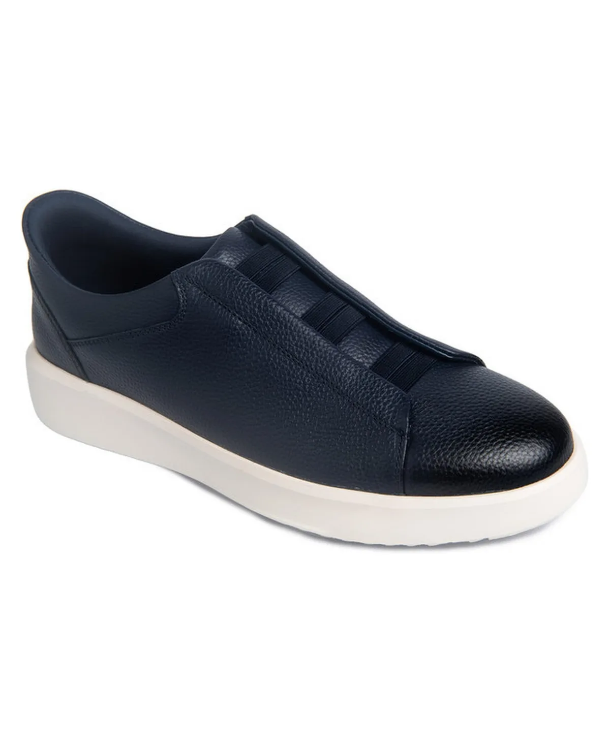 Marc Joseph New York Allen Street Hands Free Technology Lightweight Leather Sneaker - Navy Grainy Leather by Joseph
