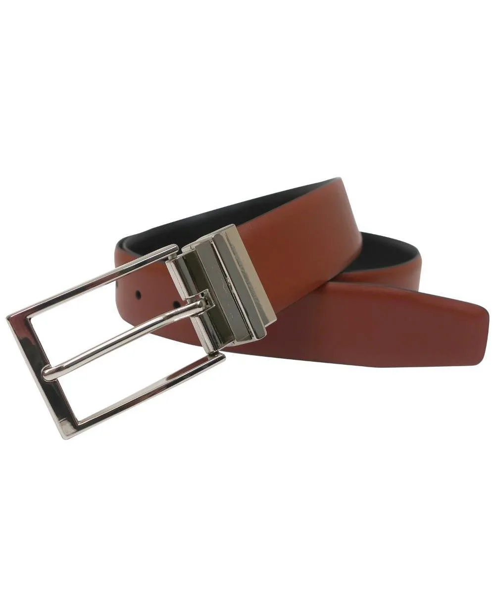 B by Brooks Brothers Made in Italy Reversible Nappa Leather Belt