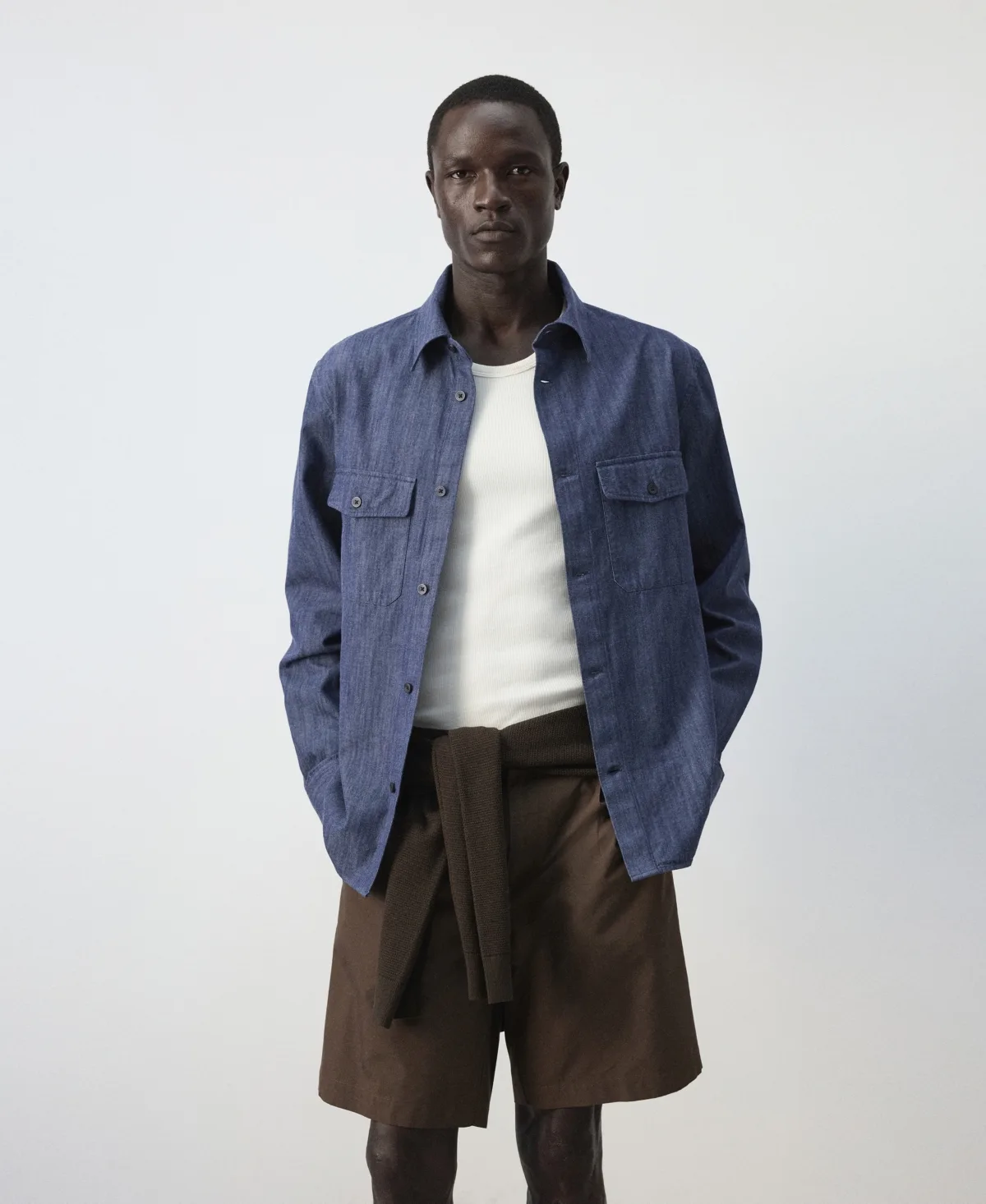 Cotton Denim Overshirt by Mango