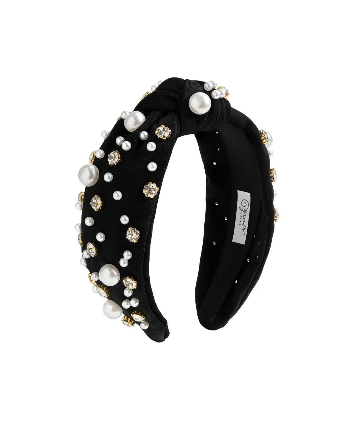 Imitation Pearl Statement Headband by Sweet Wink