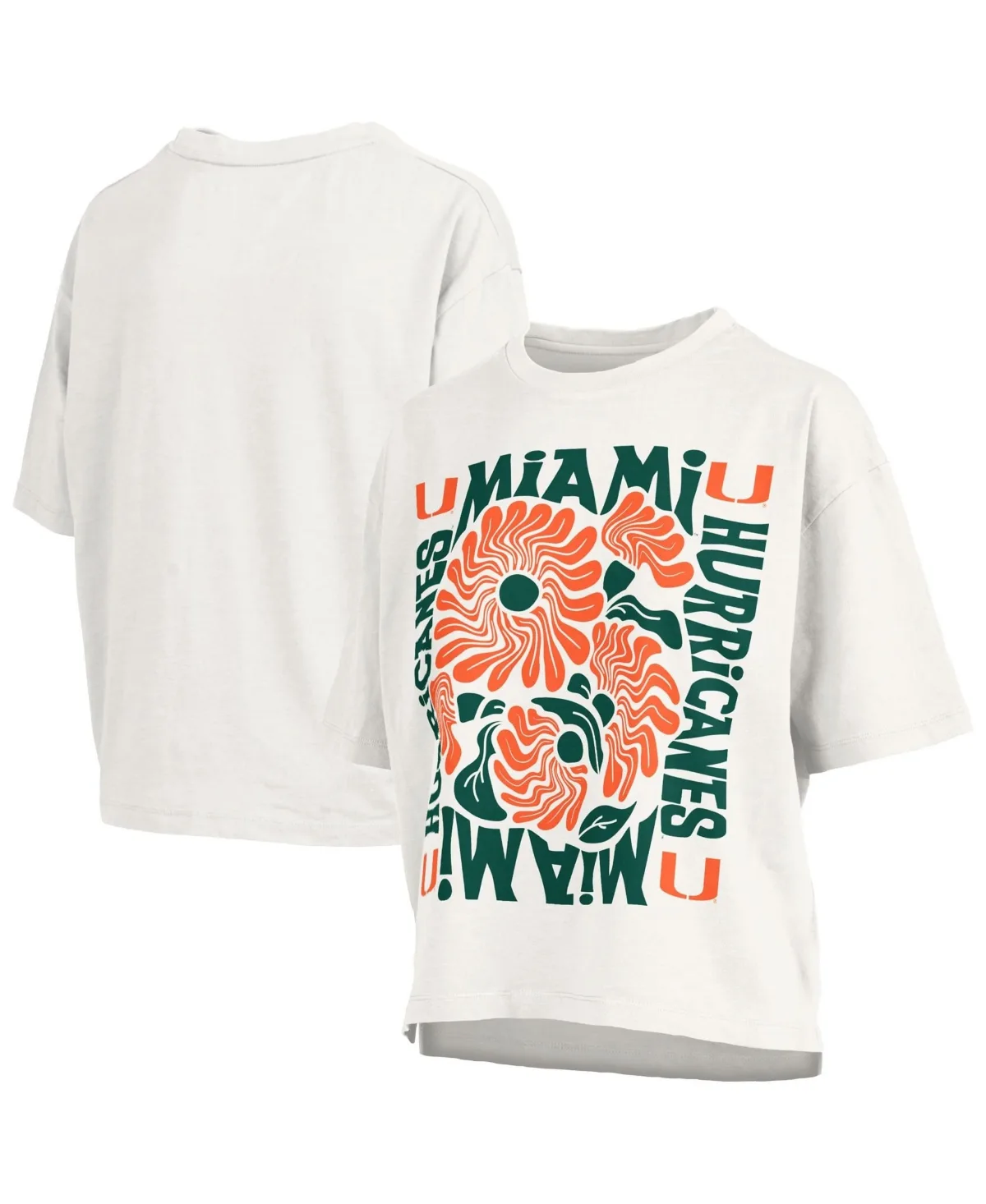 Elena Oversized Floral-Print Graphic Short-Sleeve Crewneck T-Shirt by Pressbox