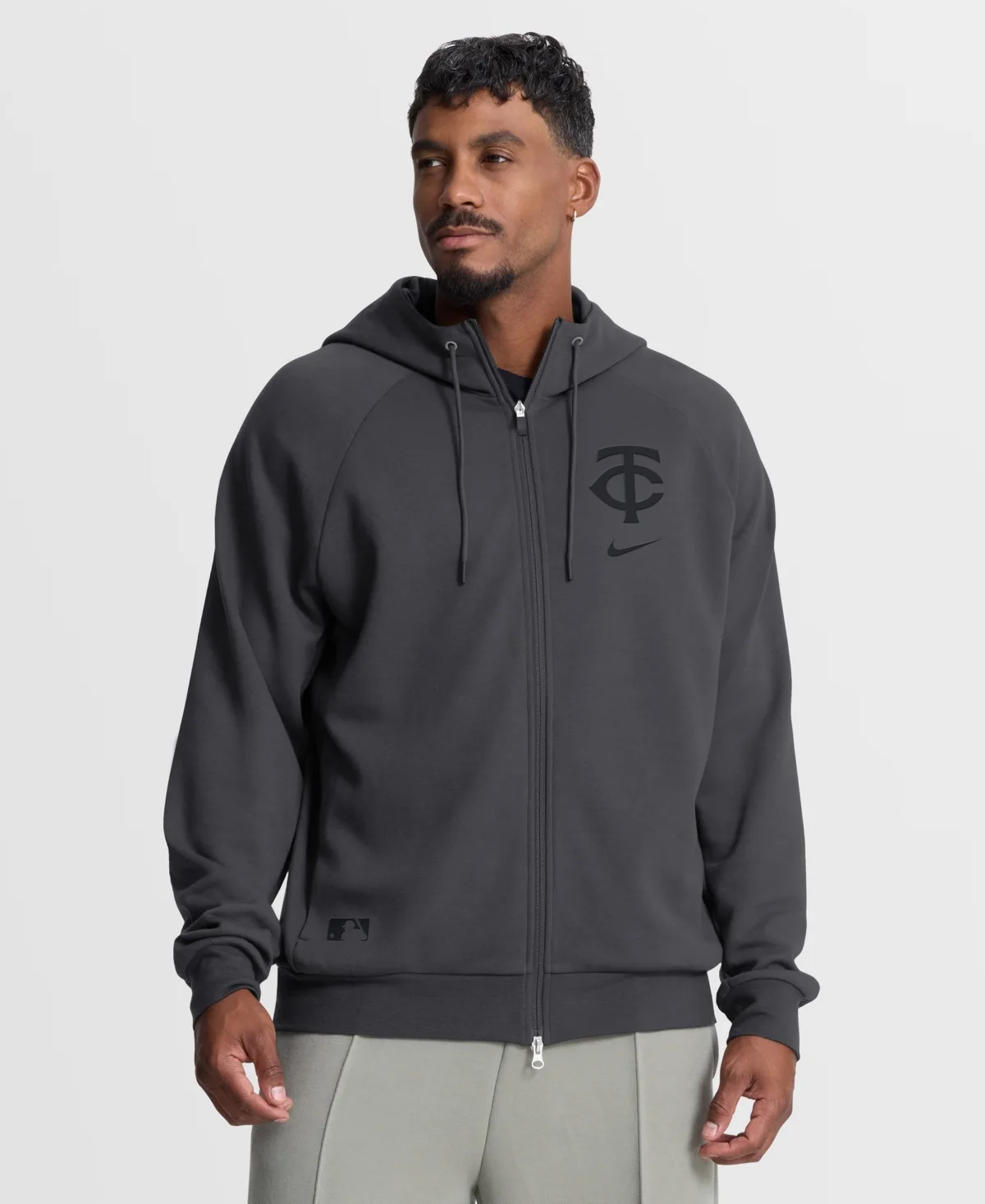 Minnesota Twins Authentic Collection Player Raglan Dri-Fit Full-Zip Hoodie by Nike