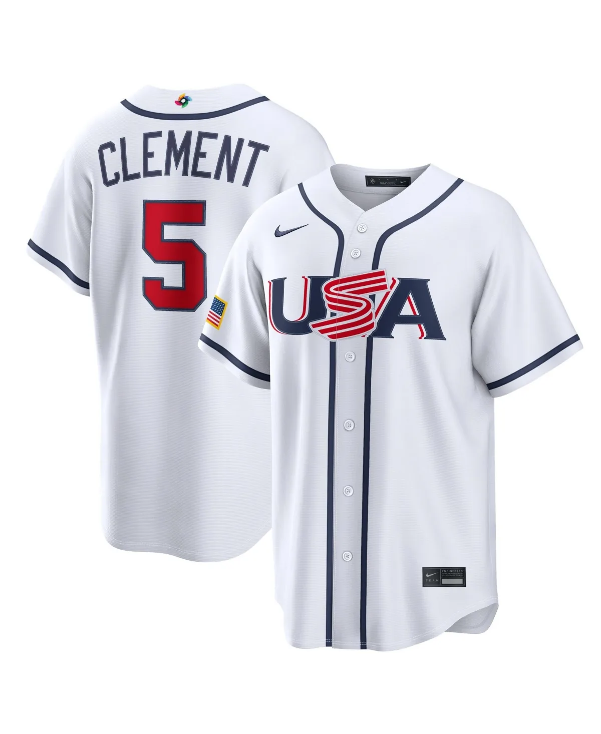 Ernie Clement USA Baseball 2026 World Baseball Classic Home Stadium Jersey by Nike