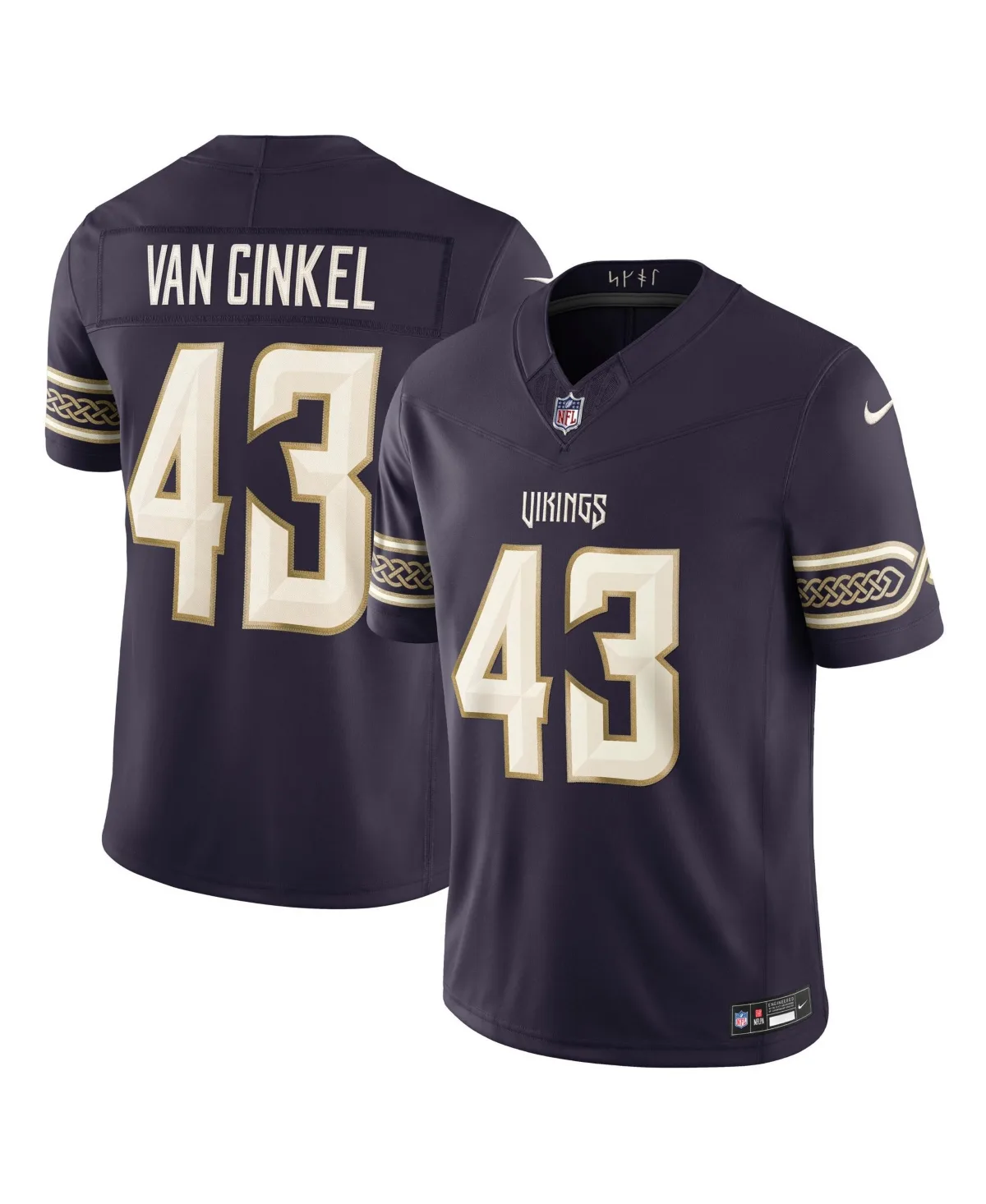 Andrew Van Ginkel Minnesota Vikings 2026 Rivalries Collection Vapor F.u.s.e Stitched Limited Jersey by Nike