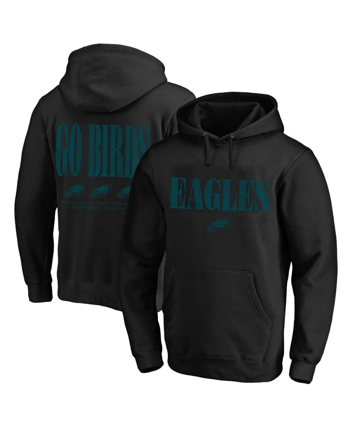 Philadelphia Eagles Long-Sleeve Hooded Pullover Hoodie by Fanatics