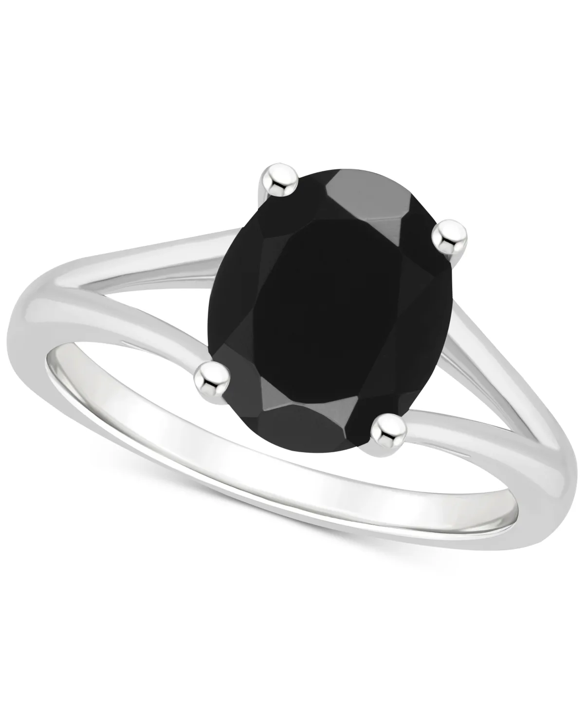 Oval Split Shank Polished Statement Ring in Sterling Silver by Macy's