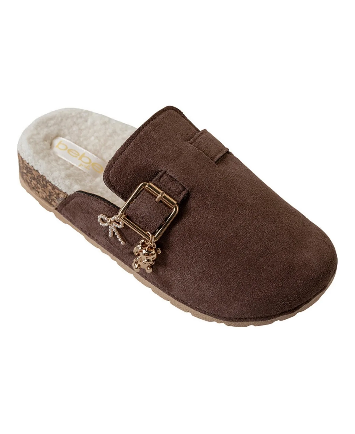 Footbed with Faux Sherpa Sock and Hanging Charms by bebe