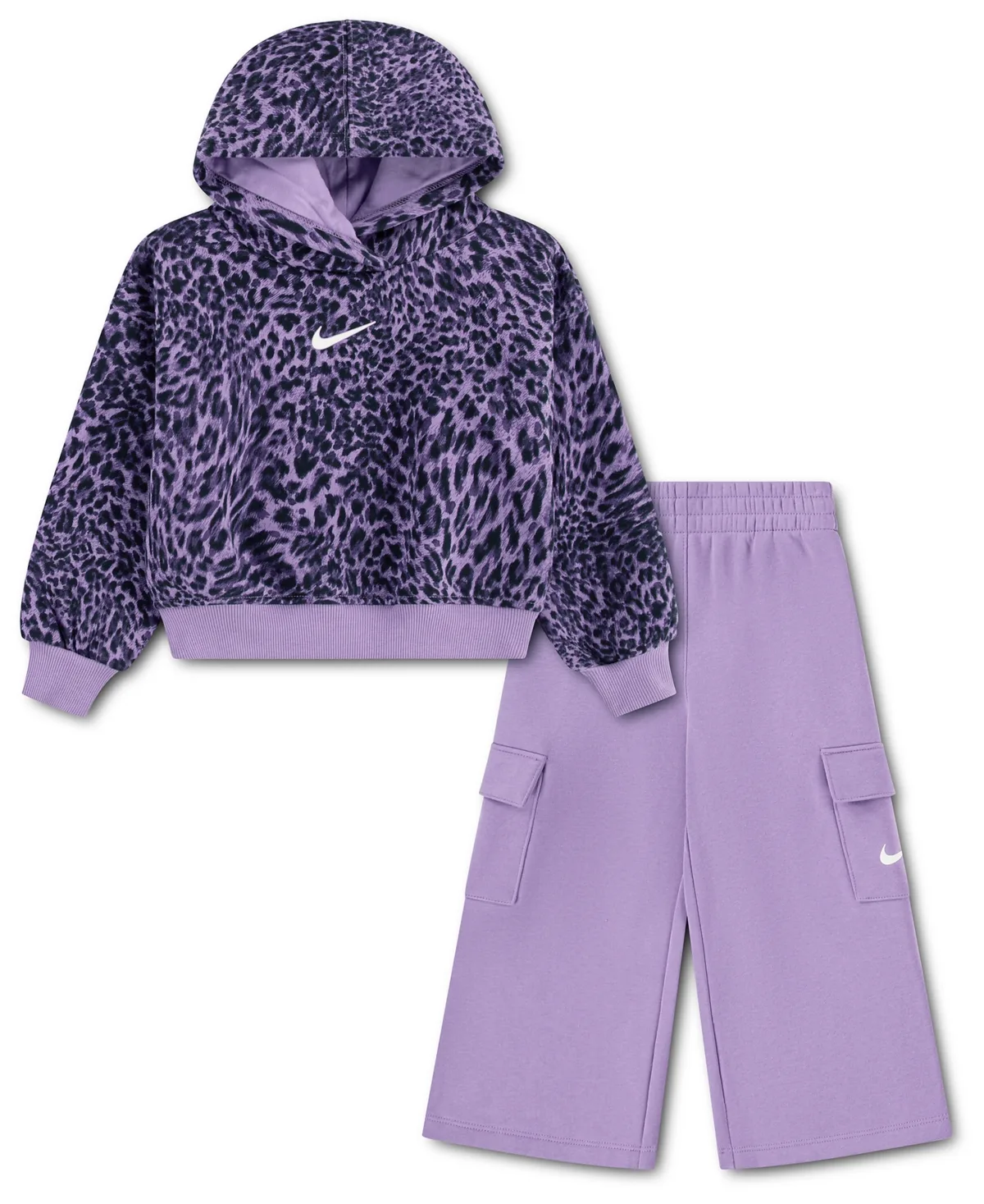 Surranimal Animal-Print Cargo Hoodie and Cargo Pants, 2-Piece Set by Nike