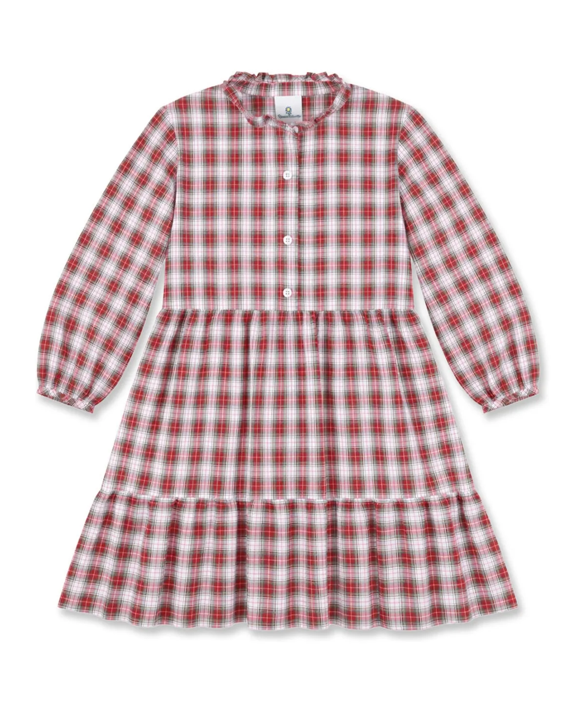 Long-Sleeve Ruffle-Trim Shirt Dress by Florence Eiseman