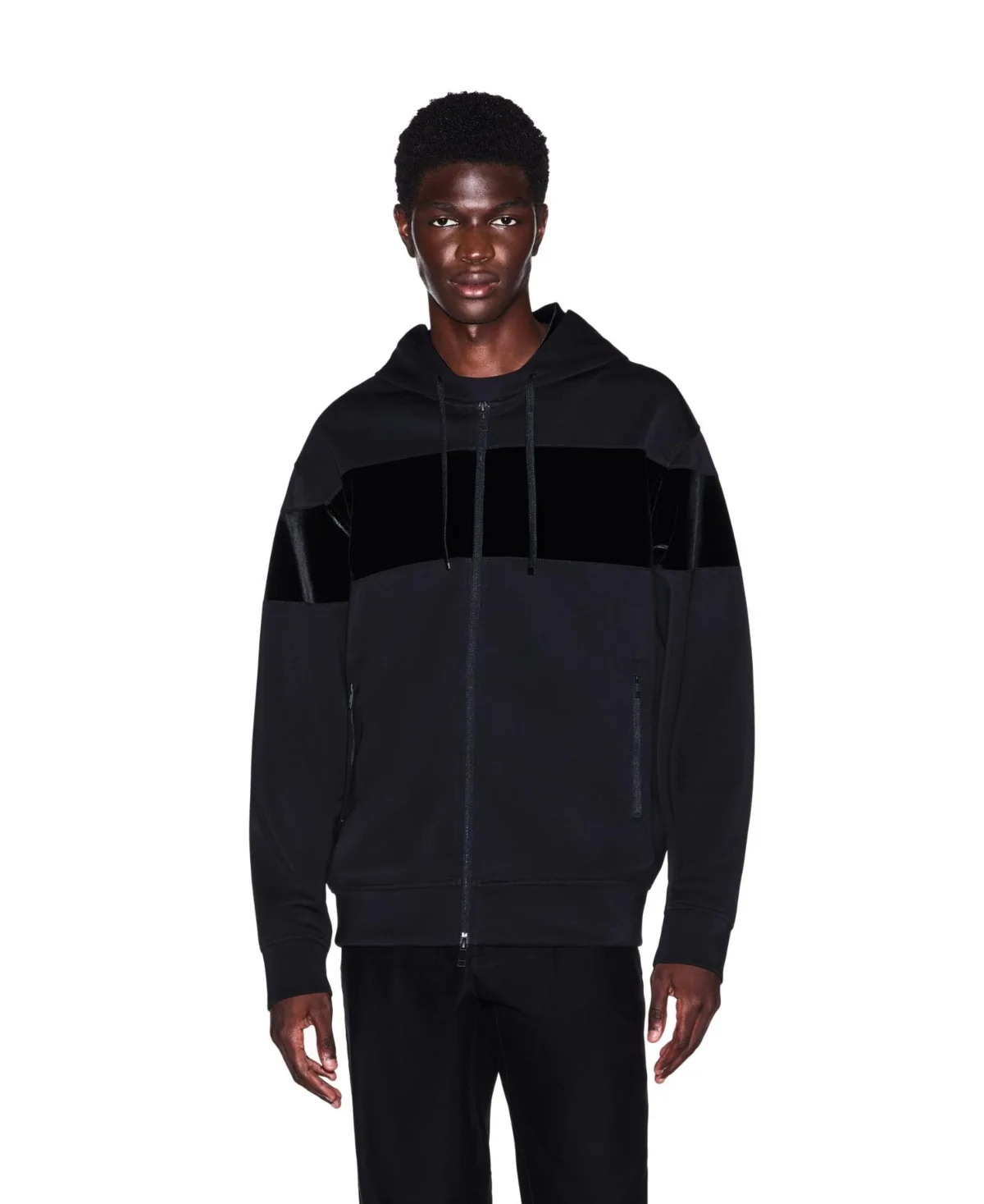 A - x Armani Exchange Colorblock Full-Zip Hoodie by Armani