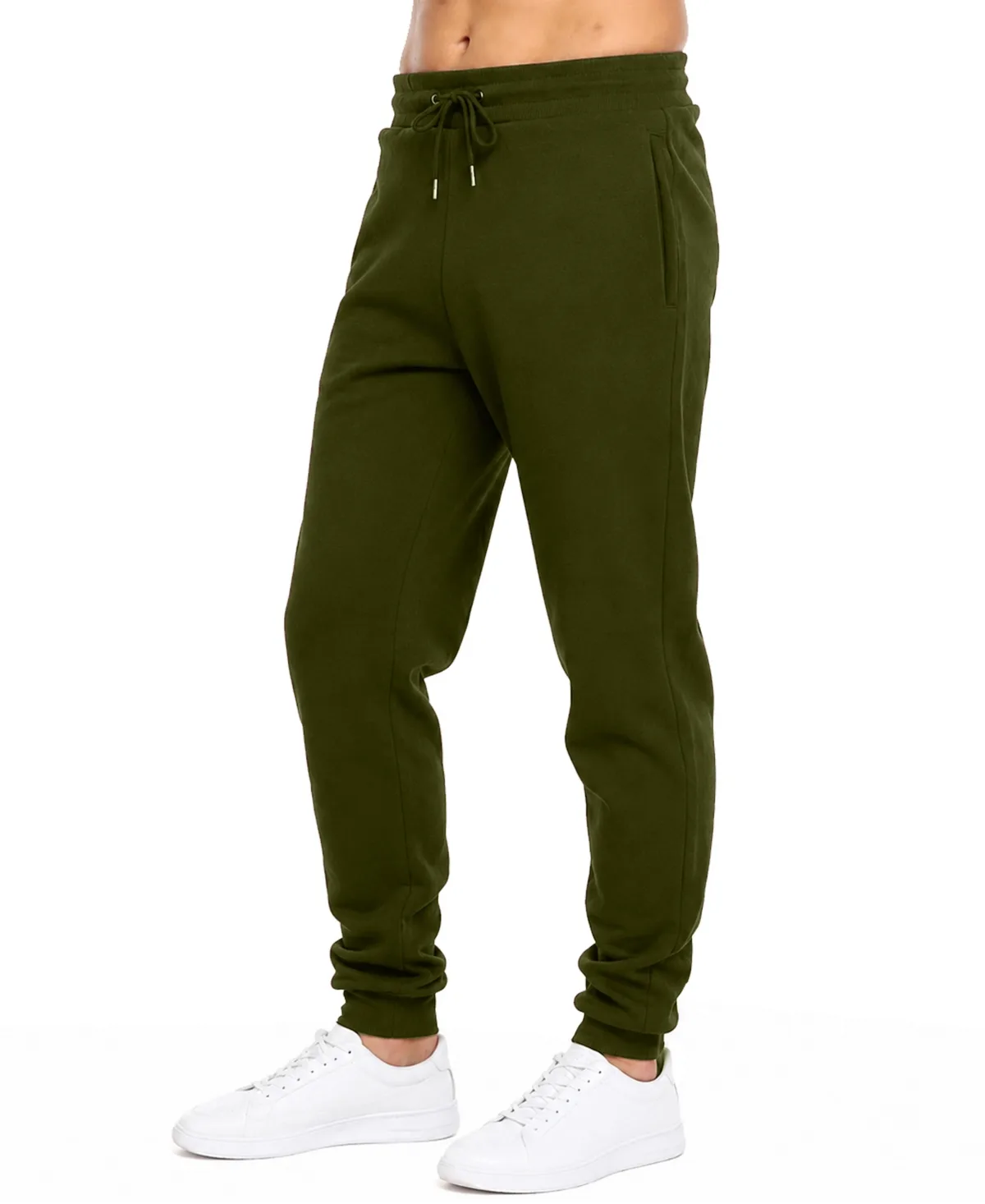 Heavyweight Fleece Modern-Fit Zipper-Pockets Jogger Sweatpants