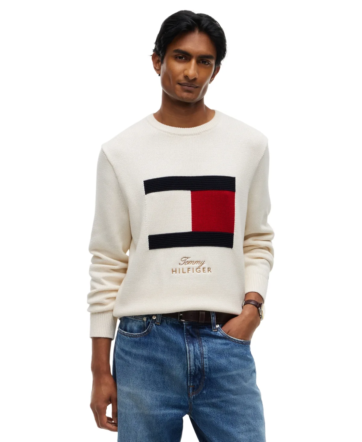 Regular-Fit Crew Neck Sweater by Tommy Hilfiger