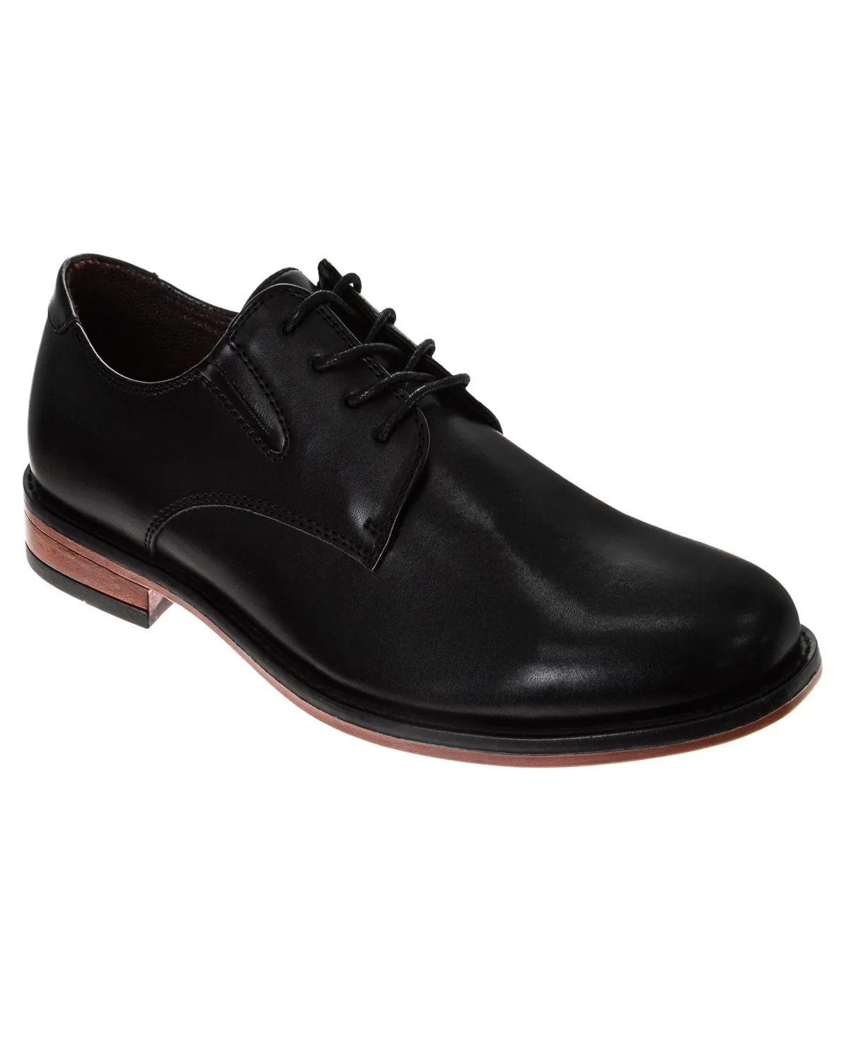 Round-Toe Heel-Detail Oxford
