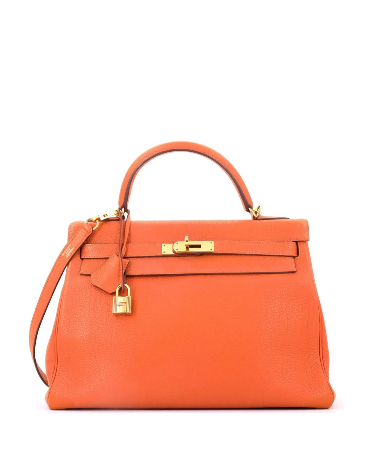 Pre-Owned Hermes Kelly 32 Handbag Togo with Gold Hardware