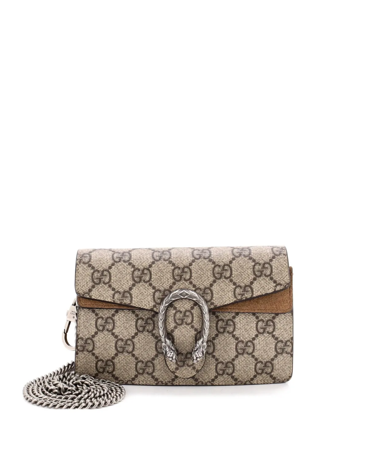 Pre-Owned Gucci Super Mini Dionysus Shoulder Bag Gg Coated Canvas by Gucci
