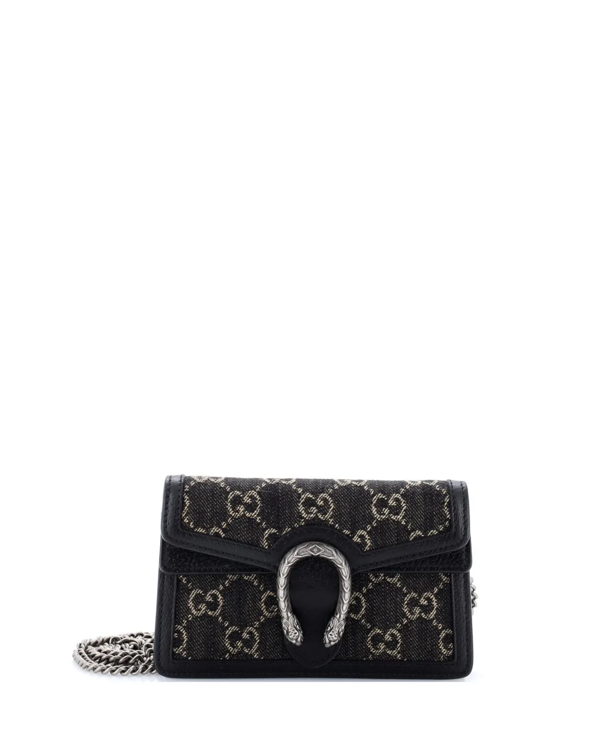 Pre-Owned Gucci Super Mini Dionysus Bag Gg Denim by Gucci