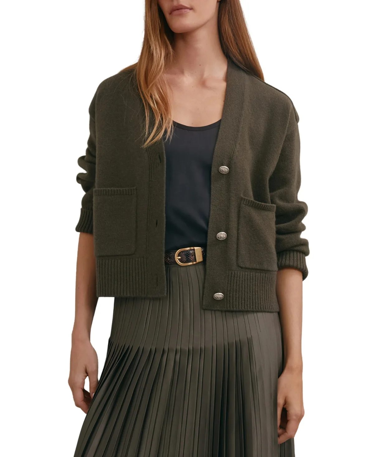Wool-Cashmere Button-Through Cardigan Sweater by Reiss