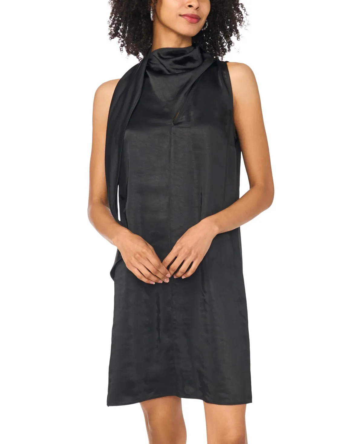 A-Line Mini Dress with Scarf by Vince Camuto