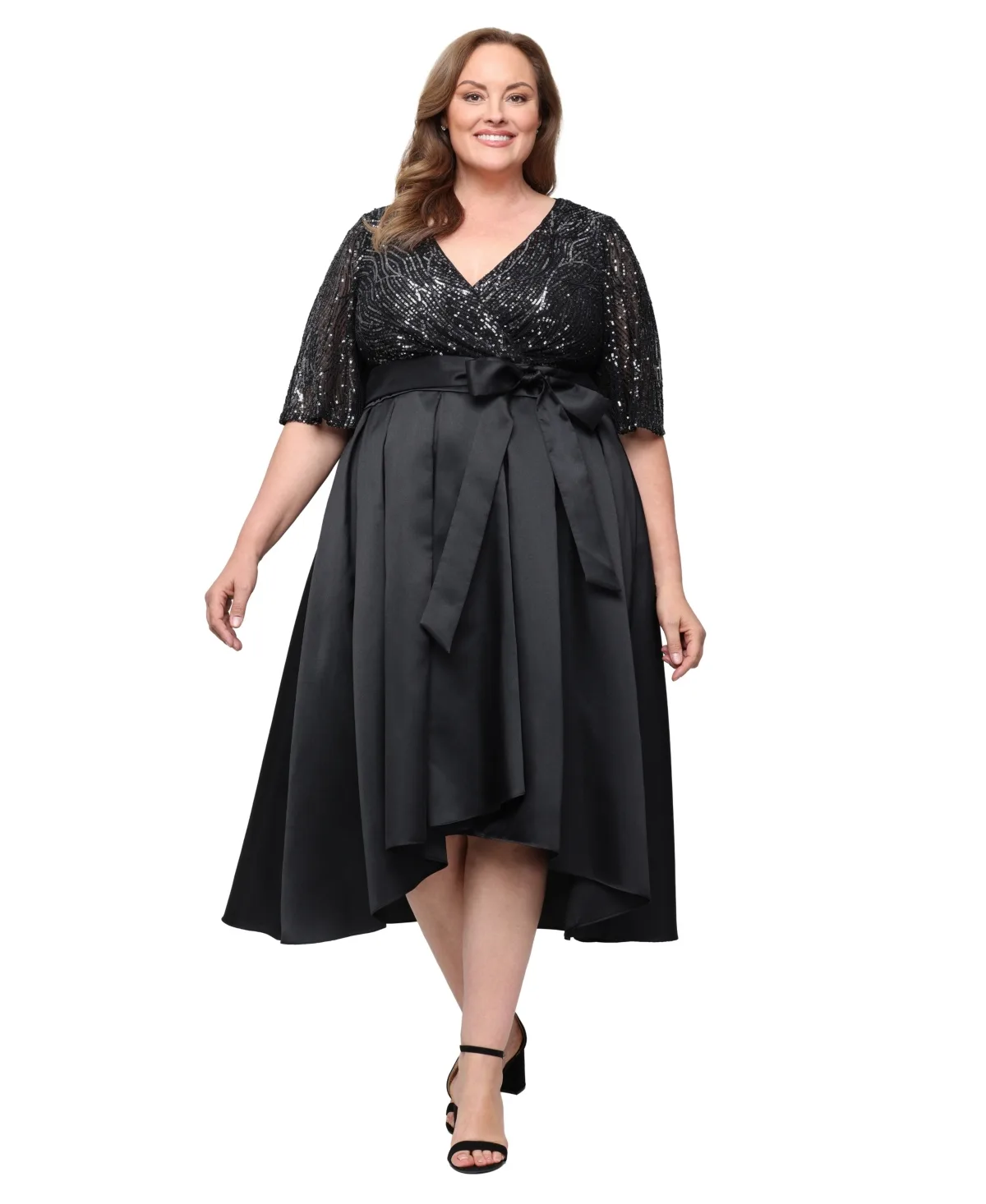 High-Low Sequin Dress by Sl Fashions