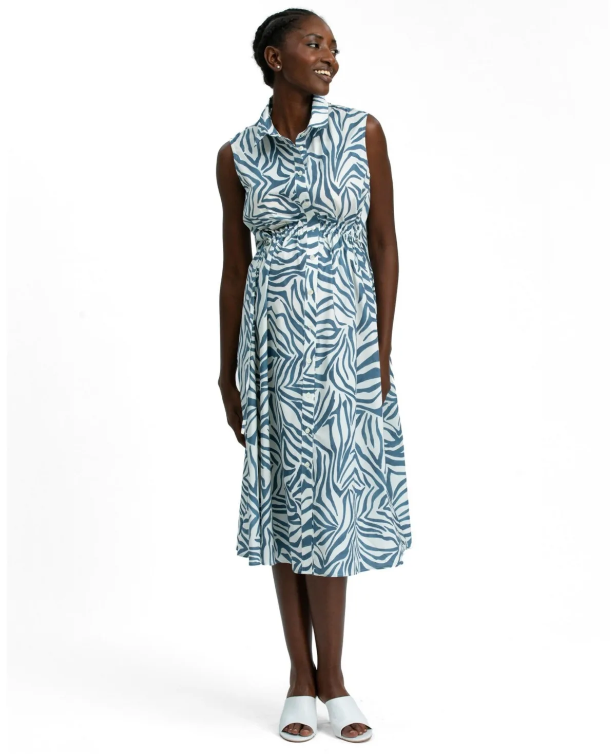 Cannes Printed Nursing Shirt Dress by Pietro Brunelli Maternity
