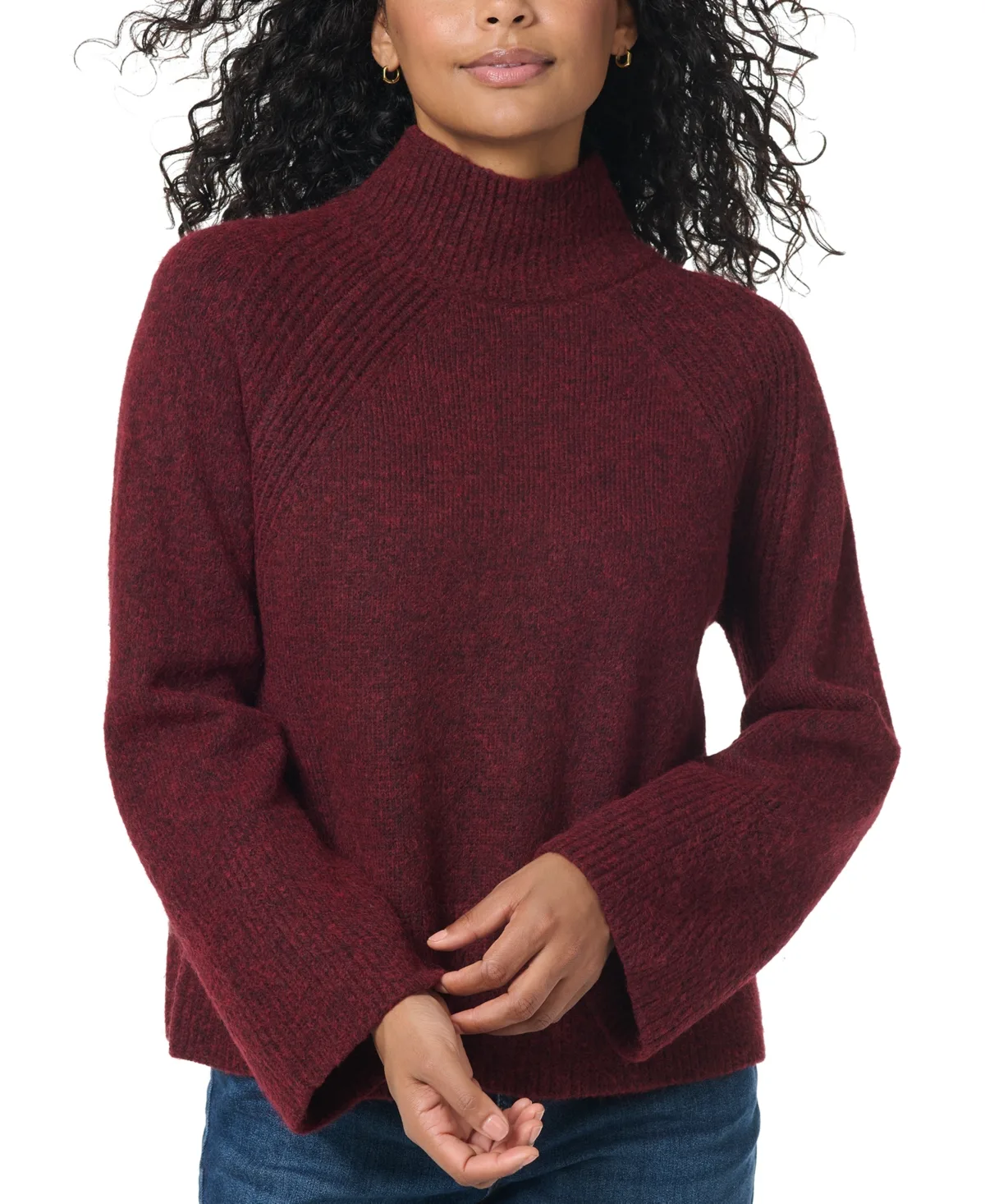 Gloria Vanderbilt Constance Long-Sleeve Mock-Neck Loose-Fit Sweater by Gloria Vanderbilt