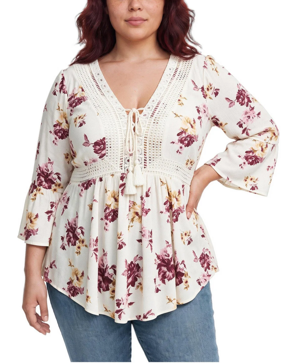 Torrid Gauze Babydoll Lace Up Top by Torrid
