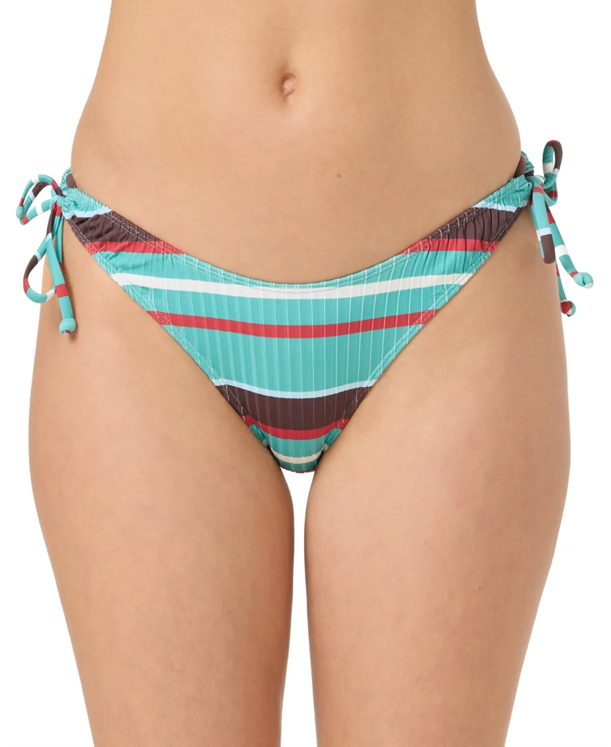 O'Neill Crestview Side Tie Stripe Ribbed Bikini Bottoms by O'Neill