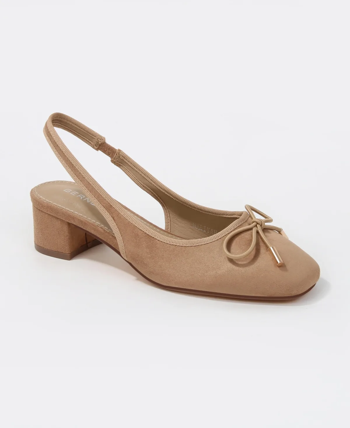 Berness Maliyah Bow Accent Block Heel Slingback Pumps by Berness