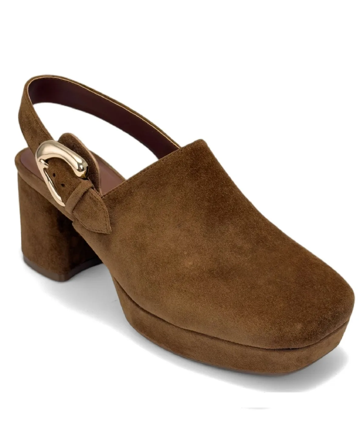 Sumari Ankle Strap Clog - Tobacco Suede by Aerosoles