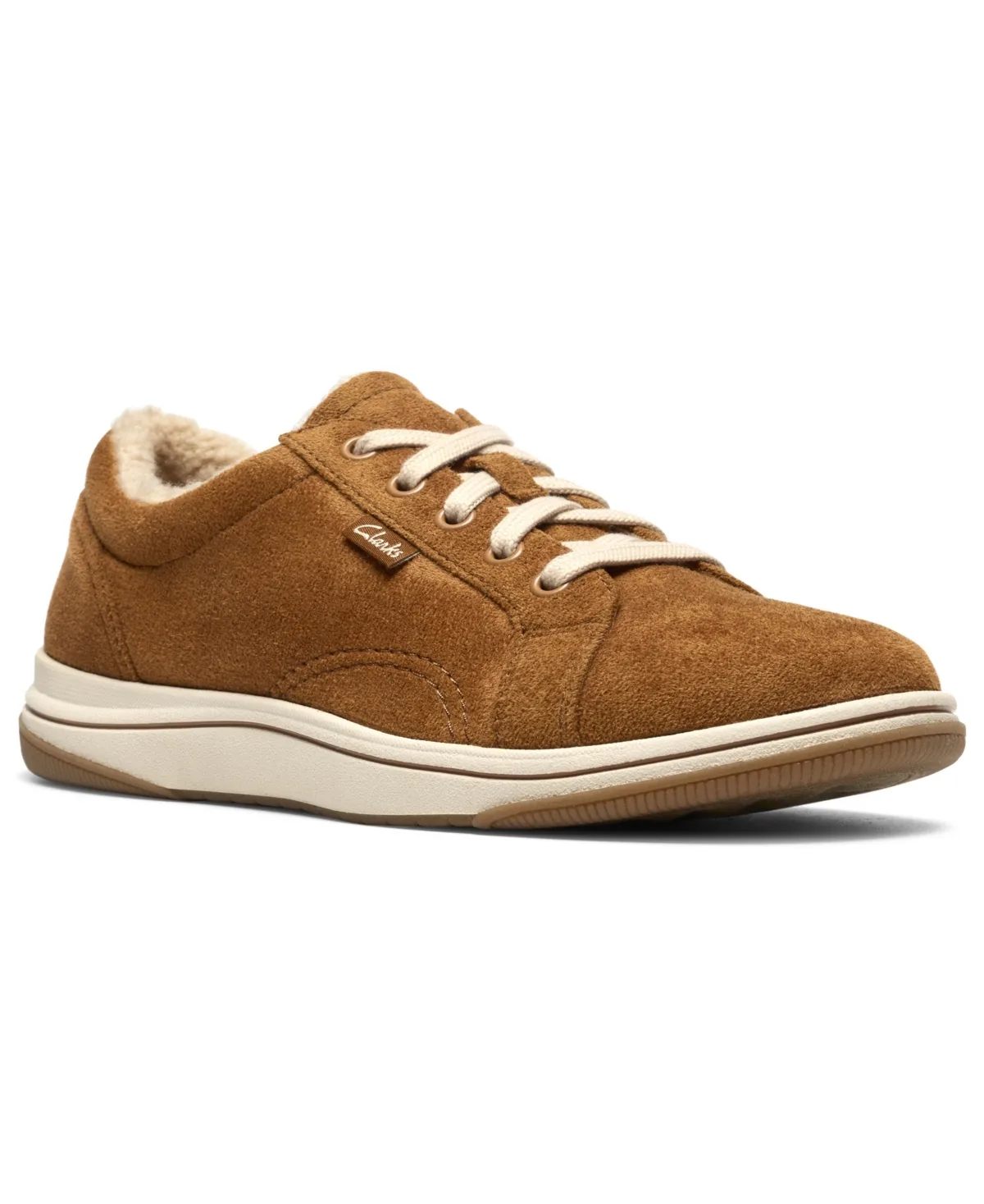 Breeze Warm Suede Faux Fur Sneakers by Clarks