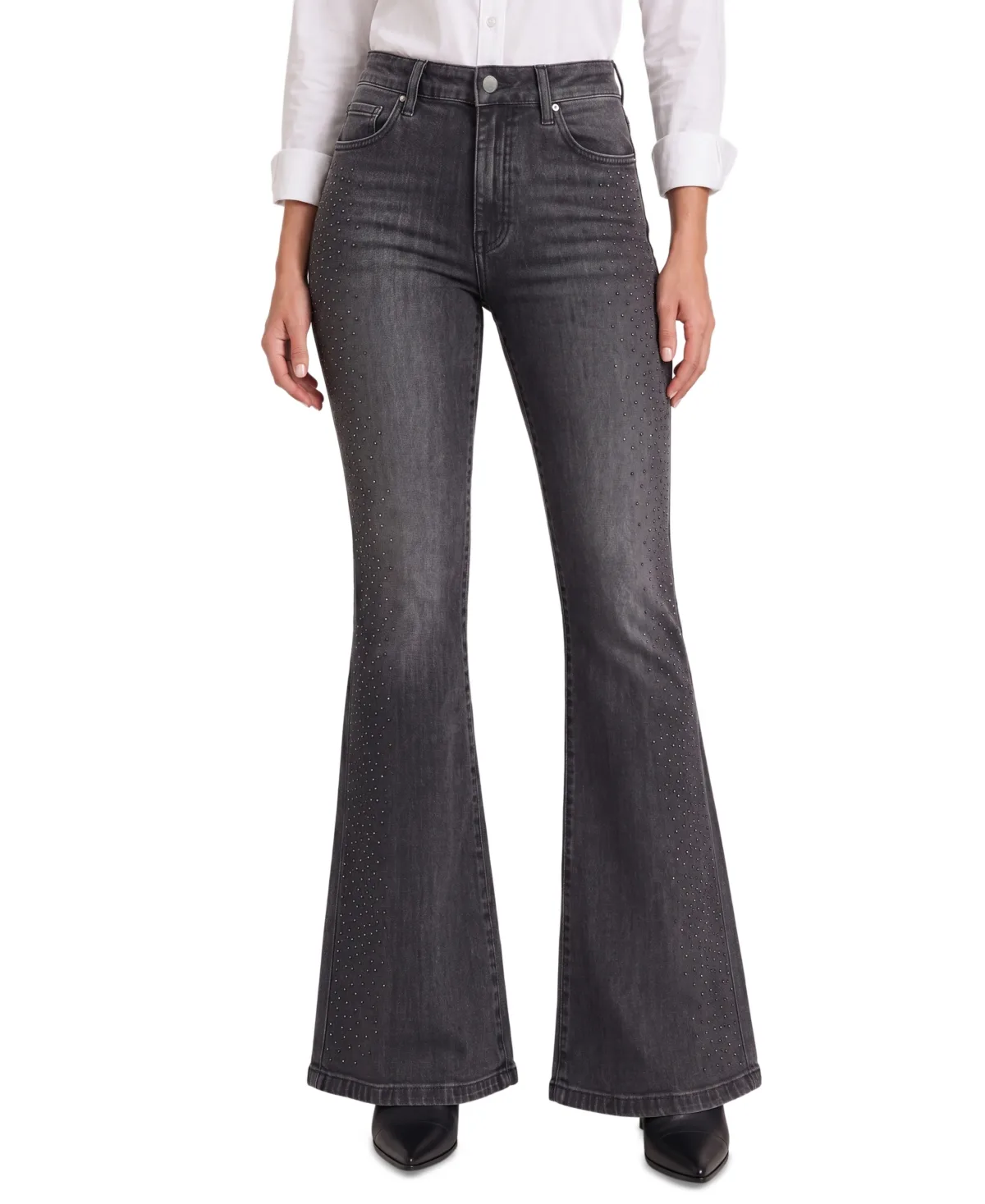 Lucy Rhinestone High-Waisted Bootcut Jeans by Liverpool Los Angeles