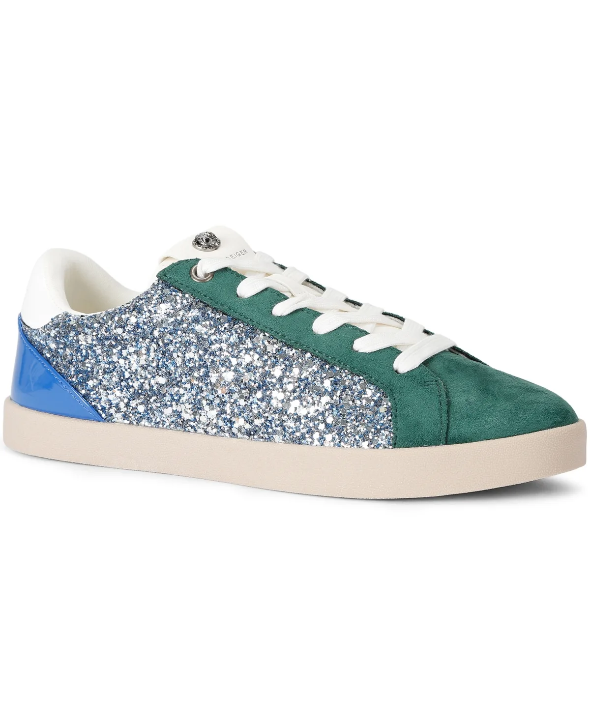 Britton Glitter Round-Toe Sneakers by Kurt Geiger