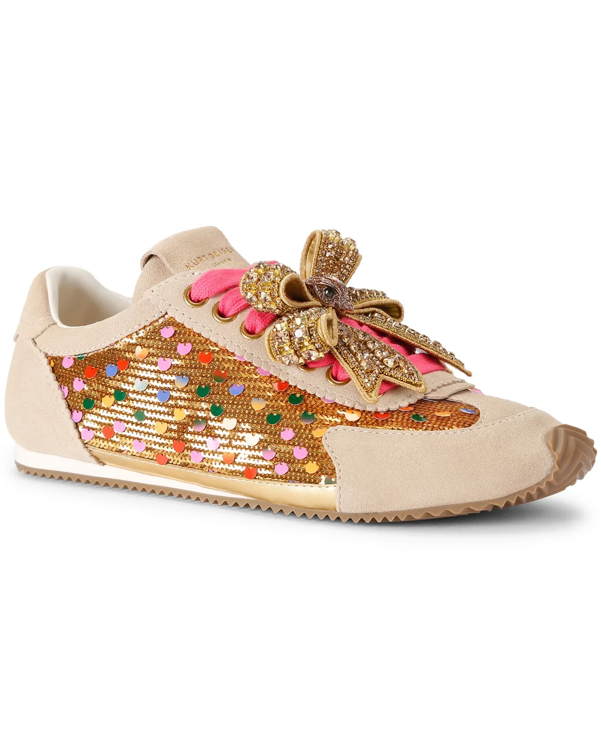 Islington Sequin Bow Sneakers by Kurt Geiger