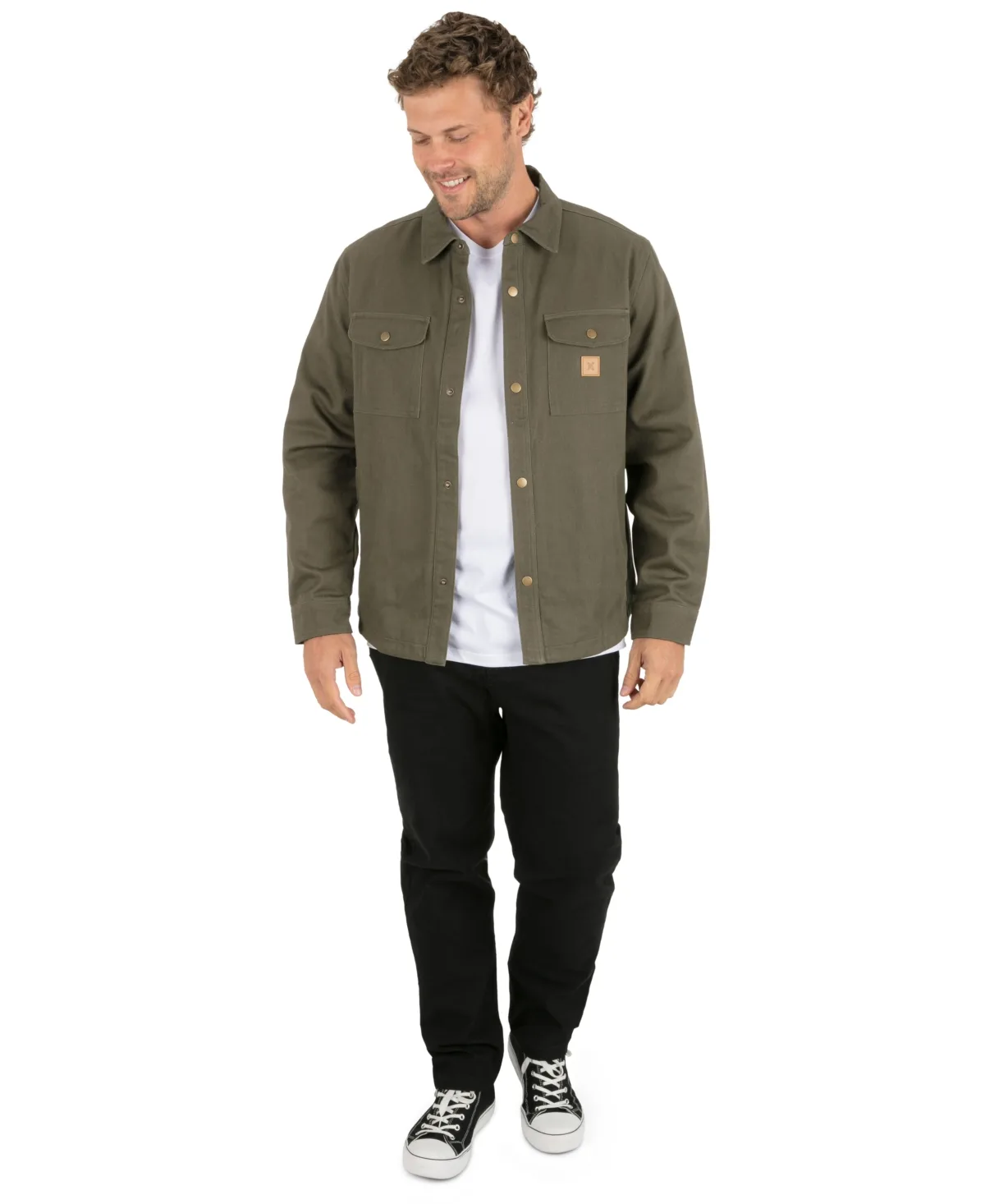 Trade Point-Collar Lined Shirt Jacket by Hurley