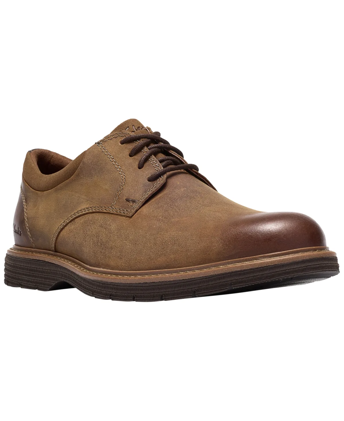 Baystone Leather Plain Toe Derby Shoes by Clarks