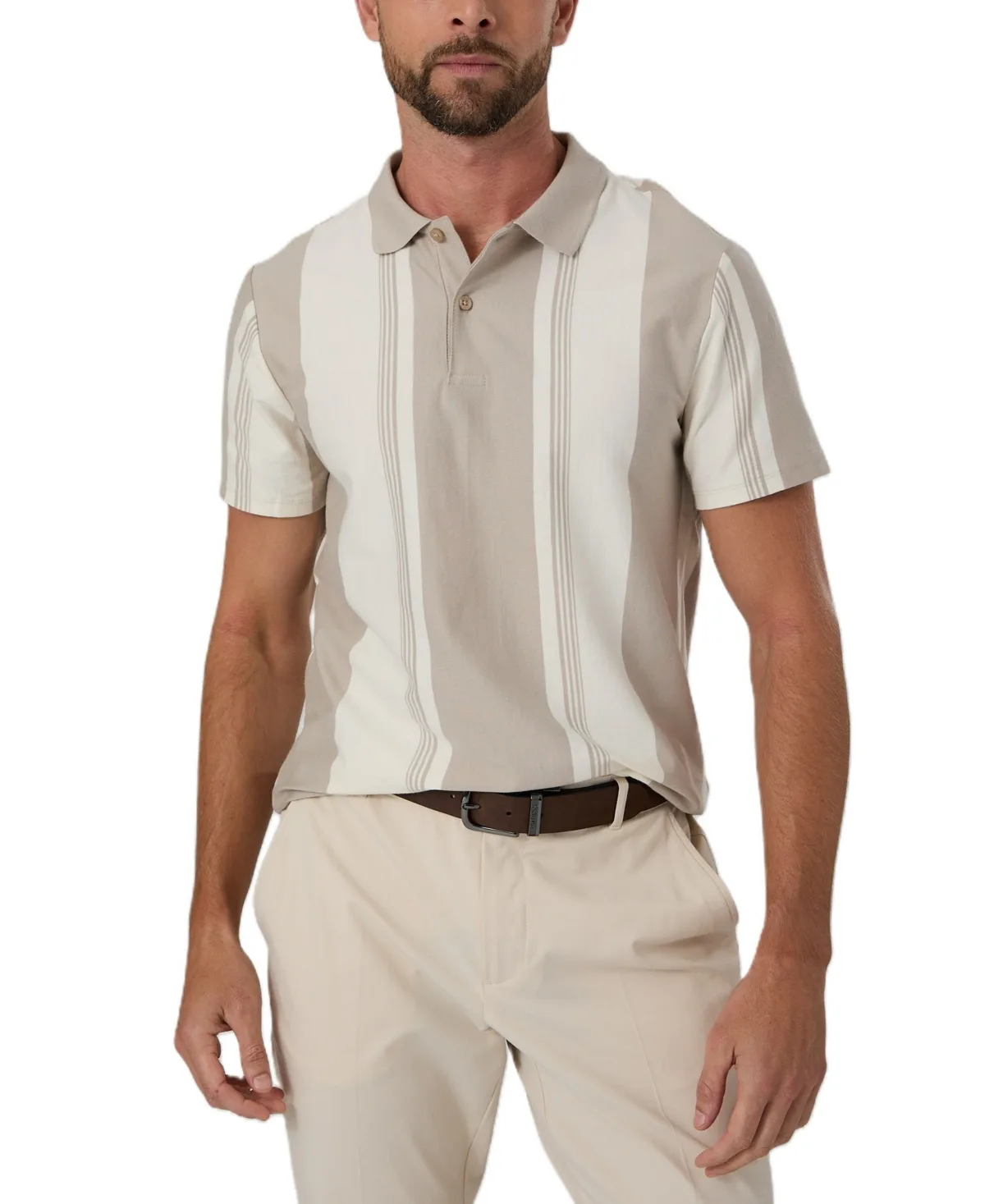 Ivan Stripe Regular-Fit Polo Shirt by GUESS