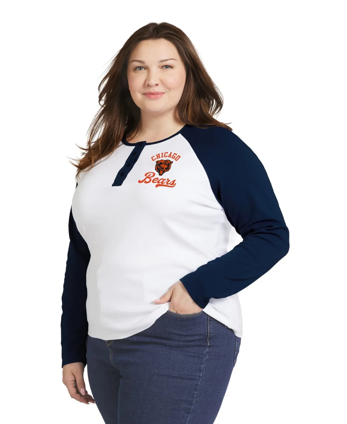 Chicago Bears Long-Sleeve Henley T-Shirt