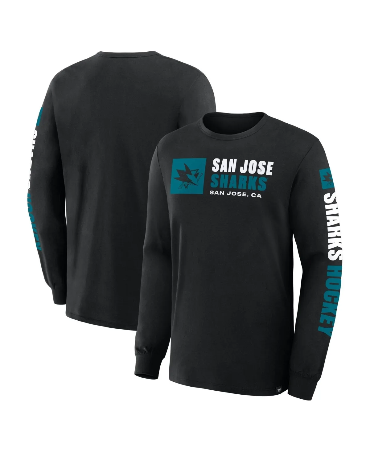San Jose Sharks Goal Crease Legacy Long Sleeve T-Shirt by Fanatics