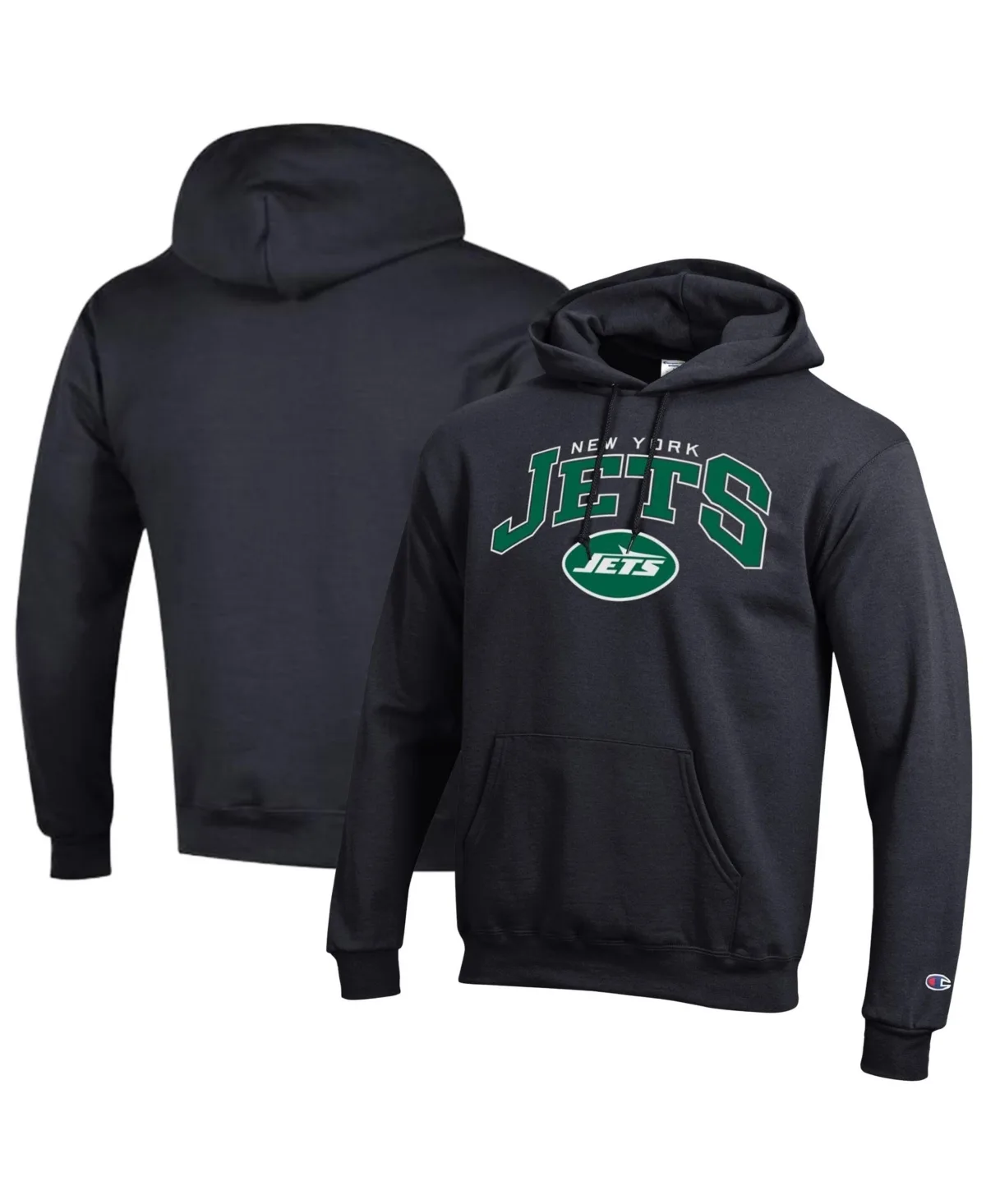 New York Jets Graphic Pullover Fleece-Lined Cotton-Blend Hoodie by Champion
