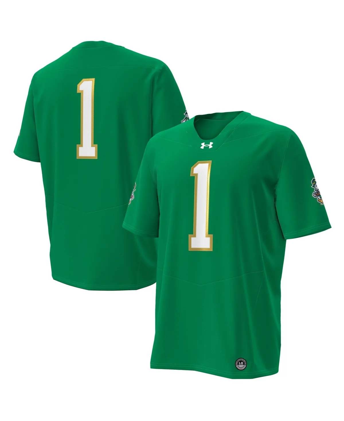 Notre Dame Fighting Irish Wear Green Football Twill Replica Jersey by Under Armour