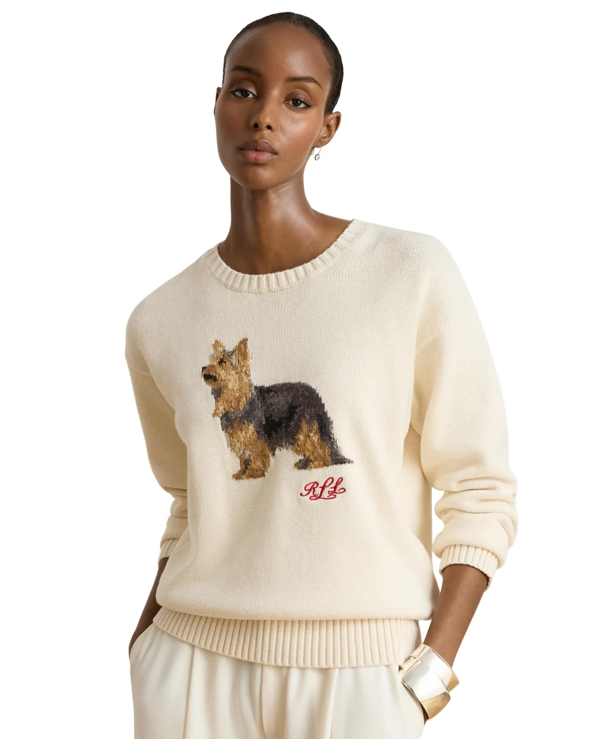 Cotton Dog Sweater by Ralph Lauren